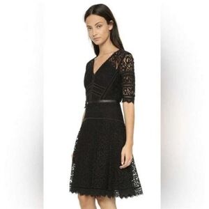 Rebecca Taylor Chevron Lace Dress